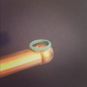 Qalo blue stackable ring